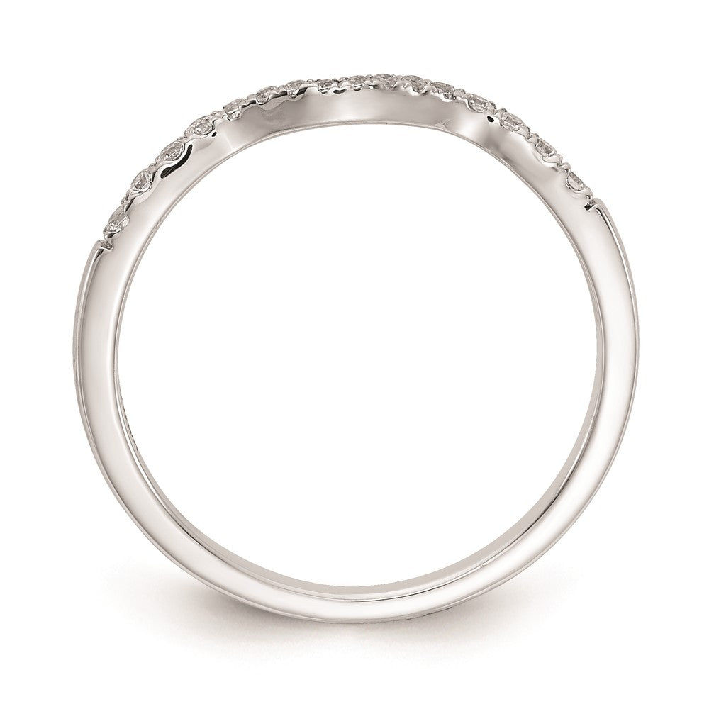 14k White Gold Real Diamond Wedding Band