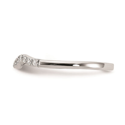 14k White Gold Real Diamond Wedding Band
