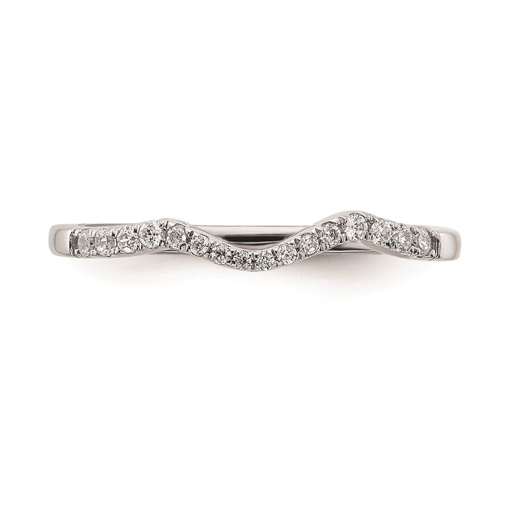 14k White Gold Real Diamond Wedding Band