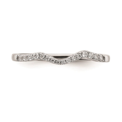 14k White Gold Real Diamond Wedding Band