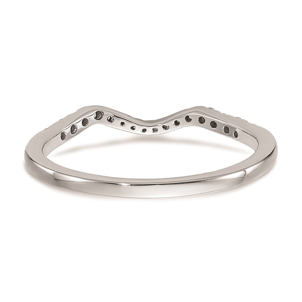 14k White Gold Real Diamond Wedding Band