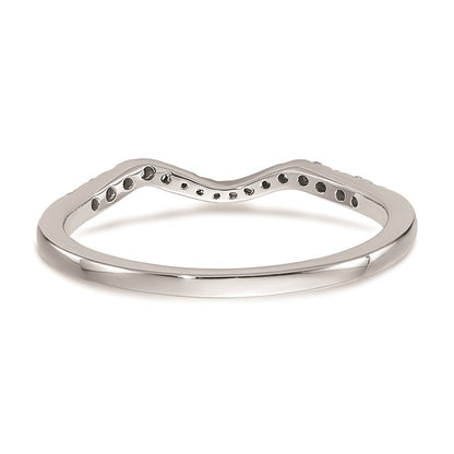 14k White Gold Real Diamond Wedding Band