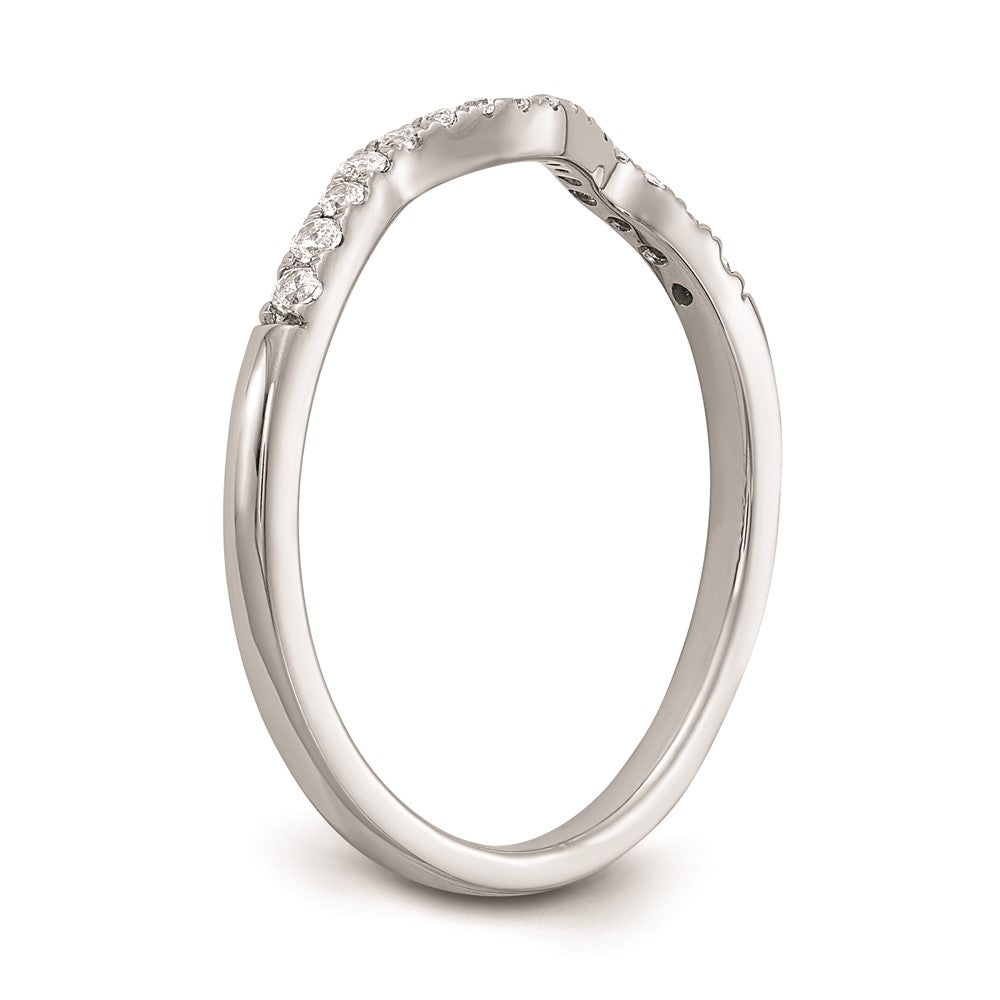 14k White Gold Real Diamond Wedding Band