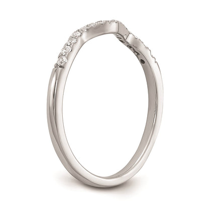 14k White Gold Real Diamond Wedding Band