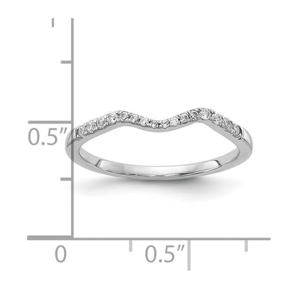 14k White Gold Real Diamond Wedding Band