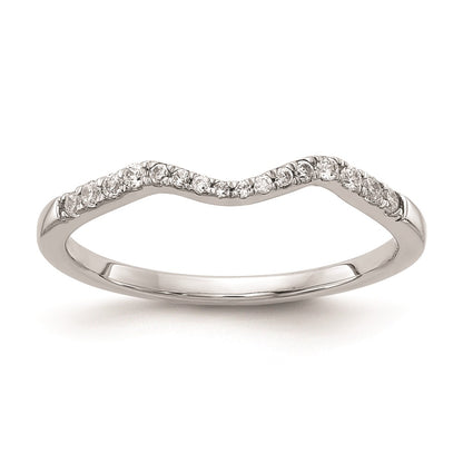 14k White Gold Real Diamond Wedding Band