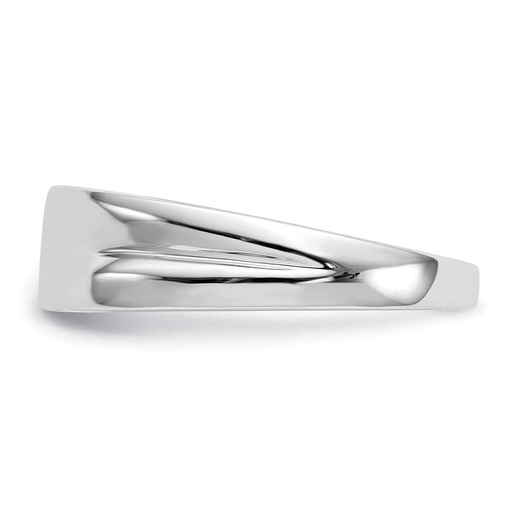 14k White Gold Real Diamond Mens Ring