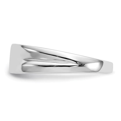 14k White Gold Real Diamond Mens Ring
