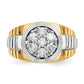 14k Two-Tone Gold AA Real Diamond men's ring