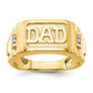 14K Yellow Gold AA Real Diamond men's ring