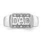 14k White Gold AA Real Diamond men's ring