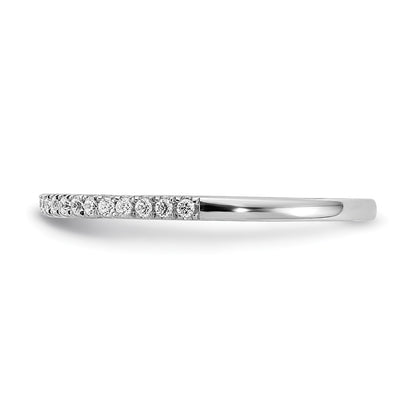 14k White Gold Real Diamond Wedding Band