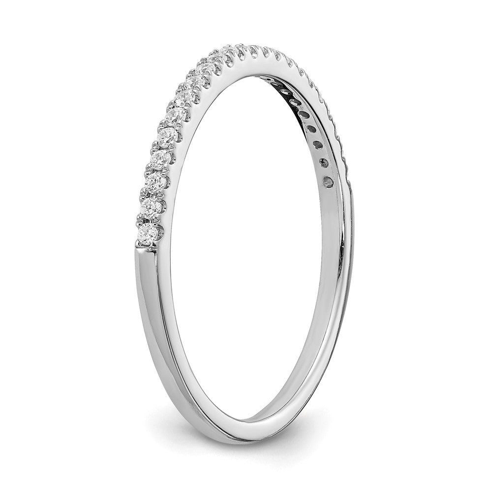 14k White Gold Real Diamond Wedding Band