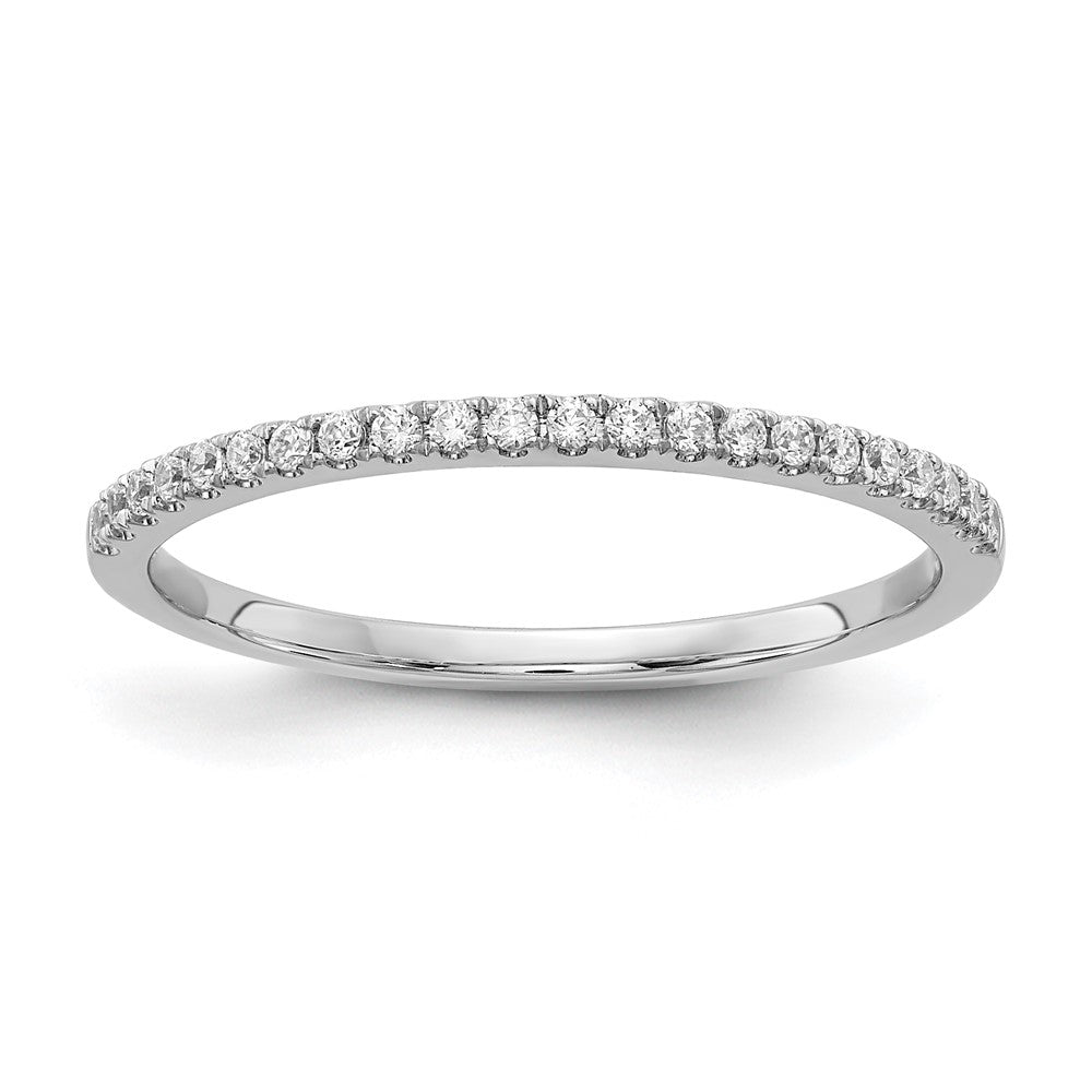14k White Gold Real Diamond Wedding Band