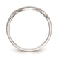 0.12ct. CZ Solid Real 14k White Gold Contoured Wedding Wedding Band Ring