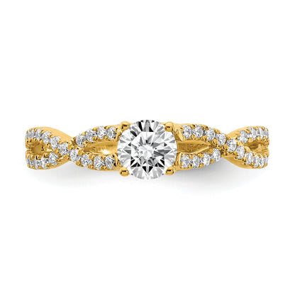 0.40ct. CZ Solid Real 14k Engagement Ring