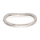 0.20ct. CZ Solid Real 14k White Gold Contoured Wedding Wedding Band Ring