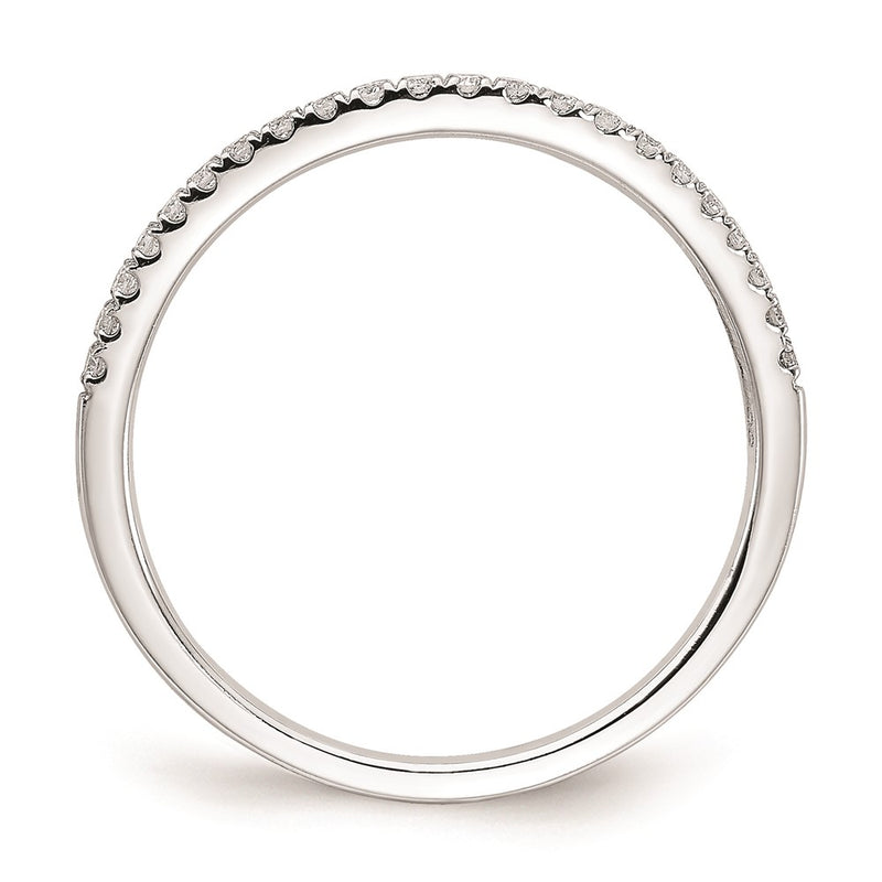 14k White Gold Real Diamond Wedding Band