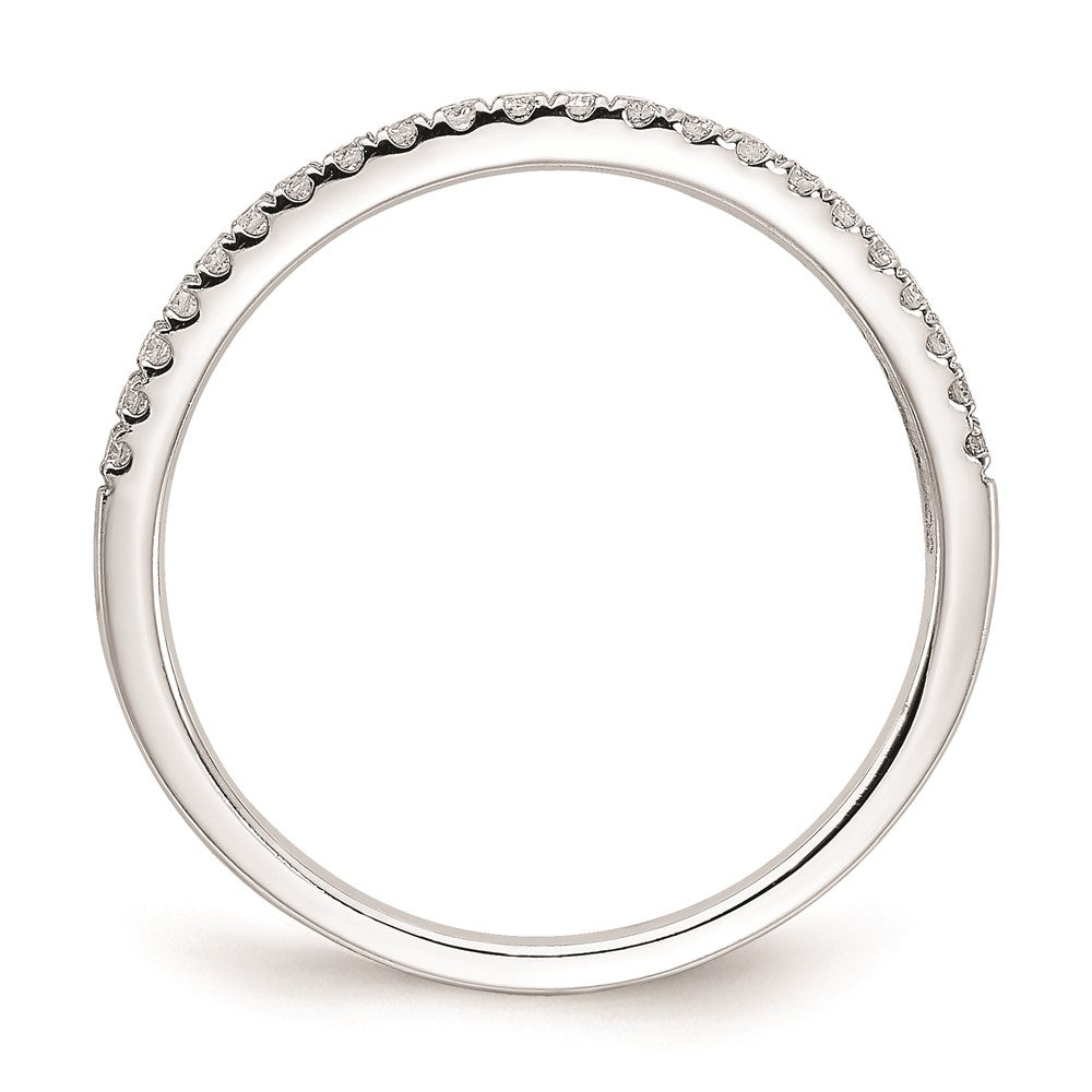 0.15ct. CZ Solid Real 14k White Gold Wedding Wedding Band Ring