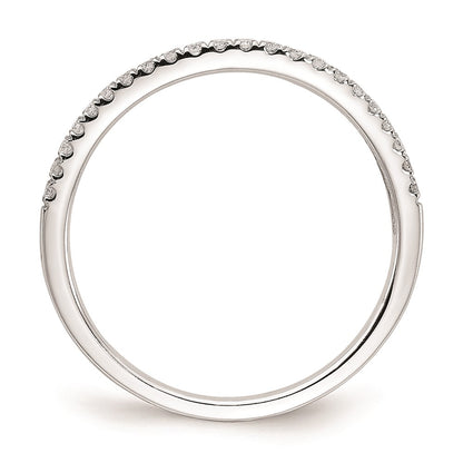 0.15ct. CZ Solid Real 14k White Gold Wedding Wedding Band Ring