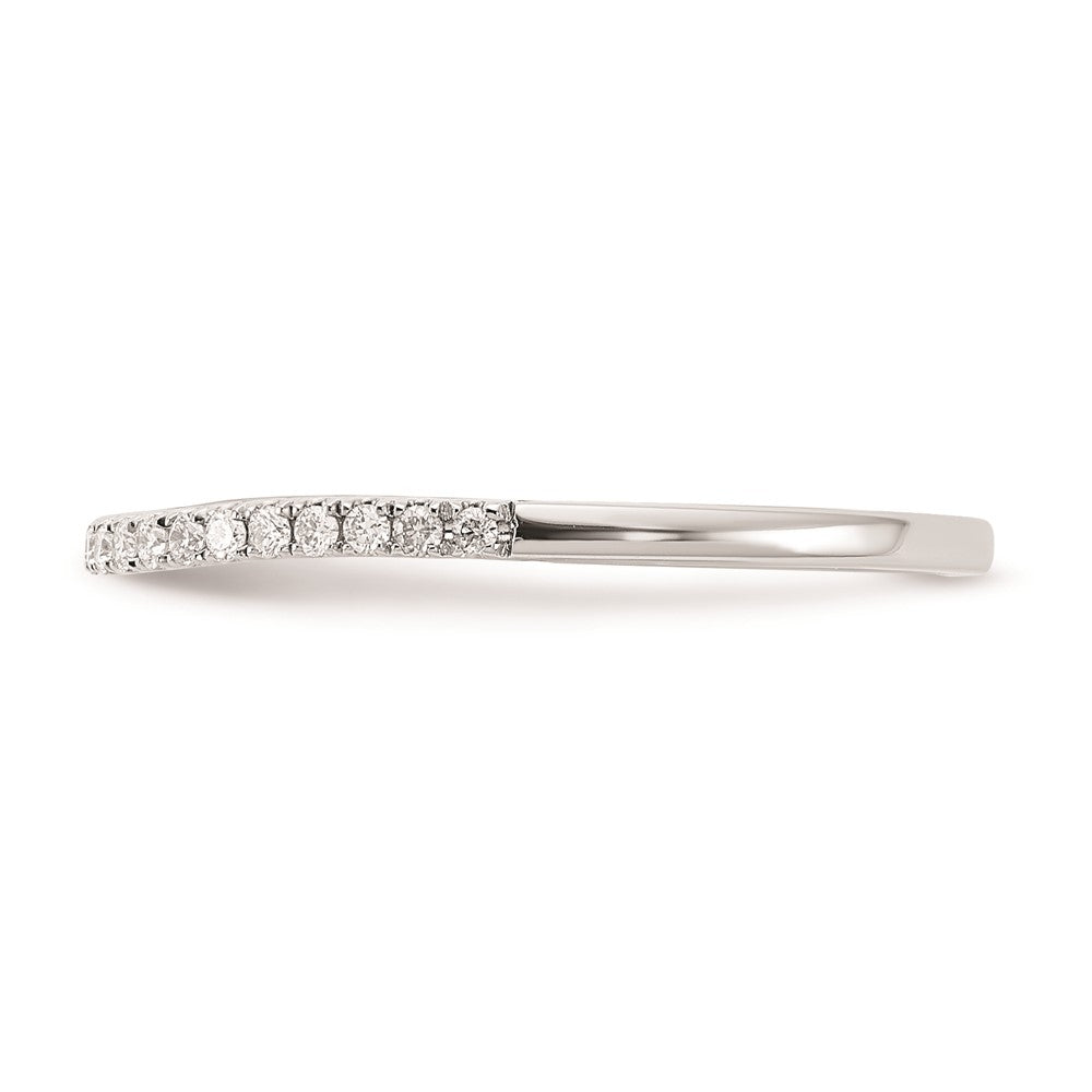 0.15ct. CZ Solid Real 14k White Gold Wedding Wedding Band Ring