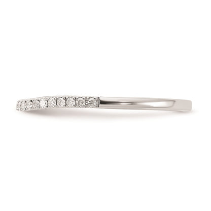 0.15ct. CZ Solid Real 14k White Gold Wedding Wedding Band Ring