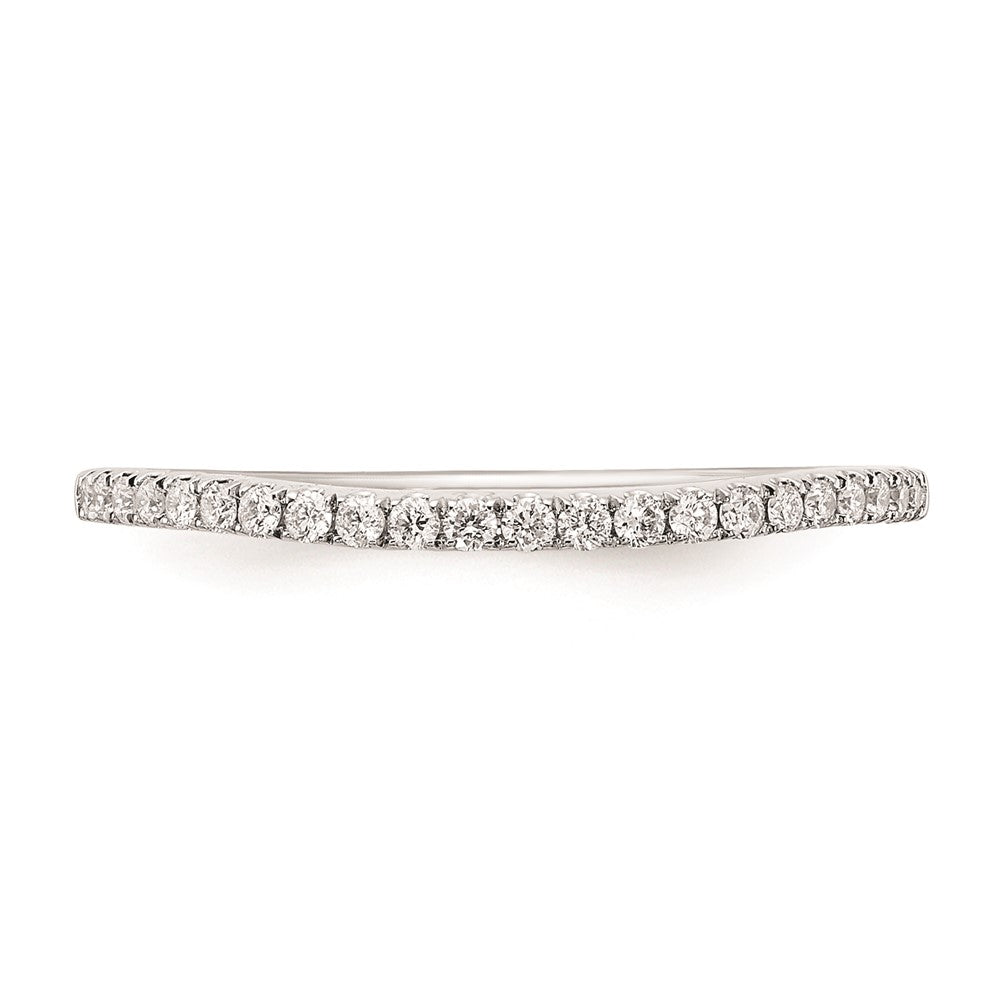 0.15ct. CZ Solid Real 14k White Gold Wedding Wedding Band Ring