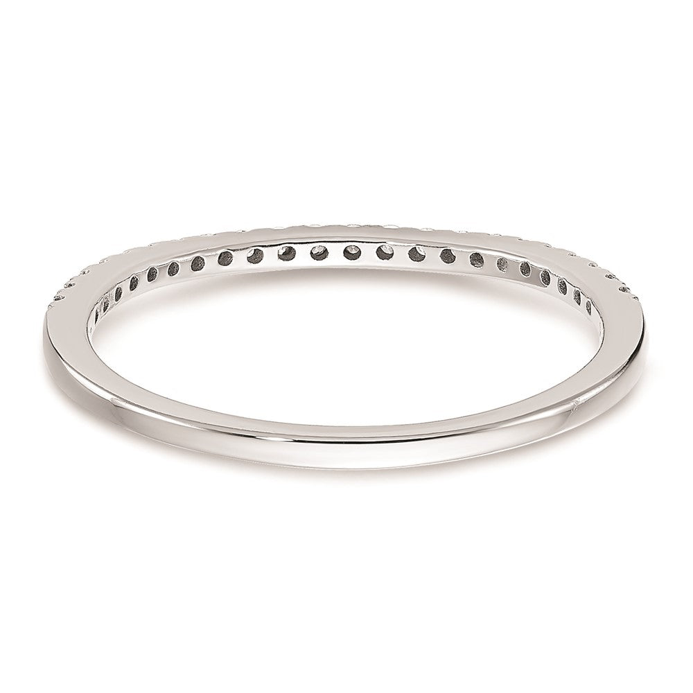 0.15ct. CZ Solid Real 14k White Gold Wedding Wedding Band Ring