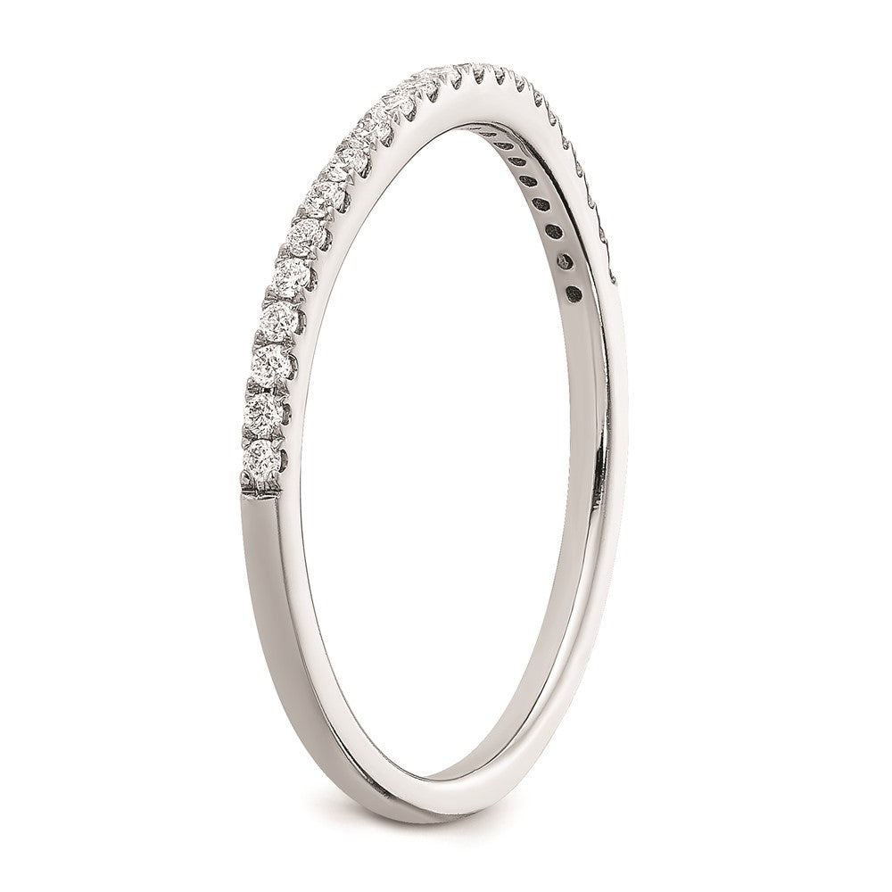 0.15ct. CZ Solid Real 14k White Gold Wedding Wedding Band Ring