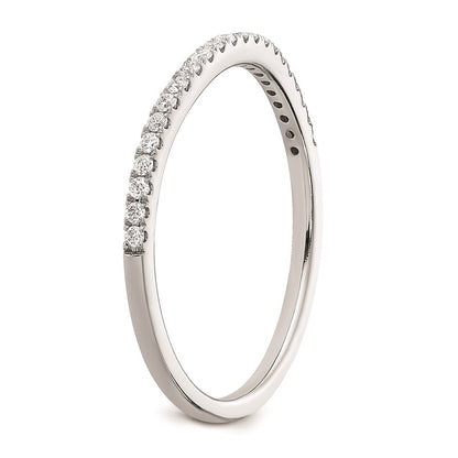 0.15ct. CZ Solid Real 14k White Gold Wedding Wedding Band Ring