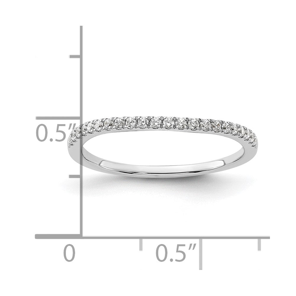 0.15ct. CZ Solid Real 14k White Gold Wedding Wedding Band Ring