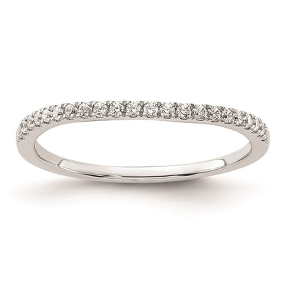 14k White Gold Real Diamond Wedding Band