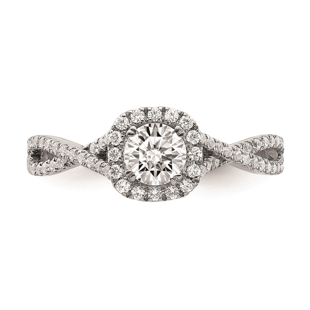 0.40ct. CZ Solid Real 14k White Gold Engagement Ring