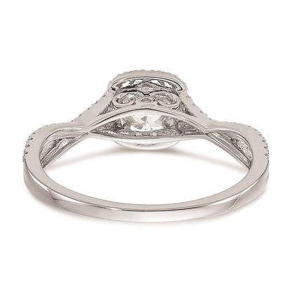 0.40ct. CZ Solid Real 14k White Gold Engagement Ring