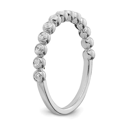 14k White Gold Real Diamond Wedding Band