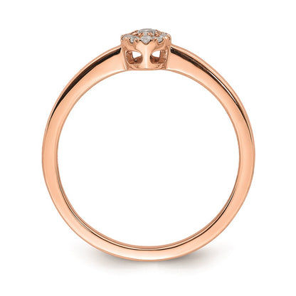 14k Rose Gold Real Diamond Promise Ring