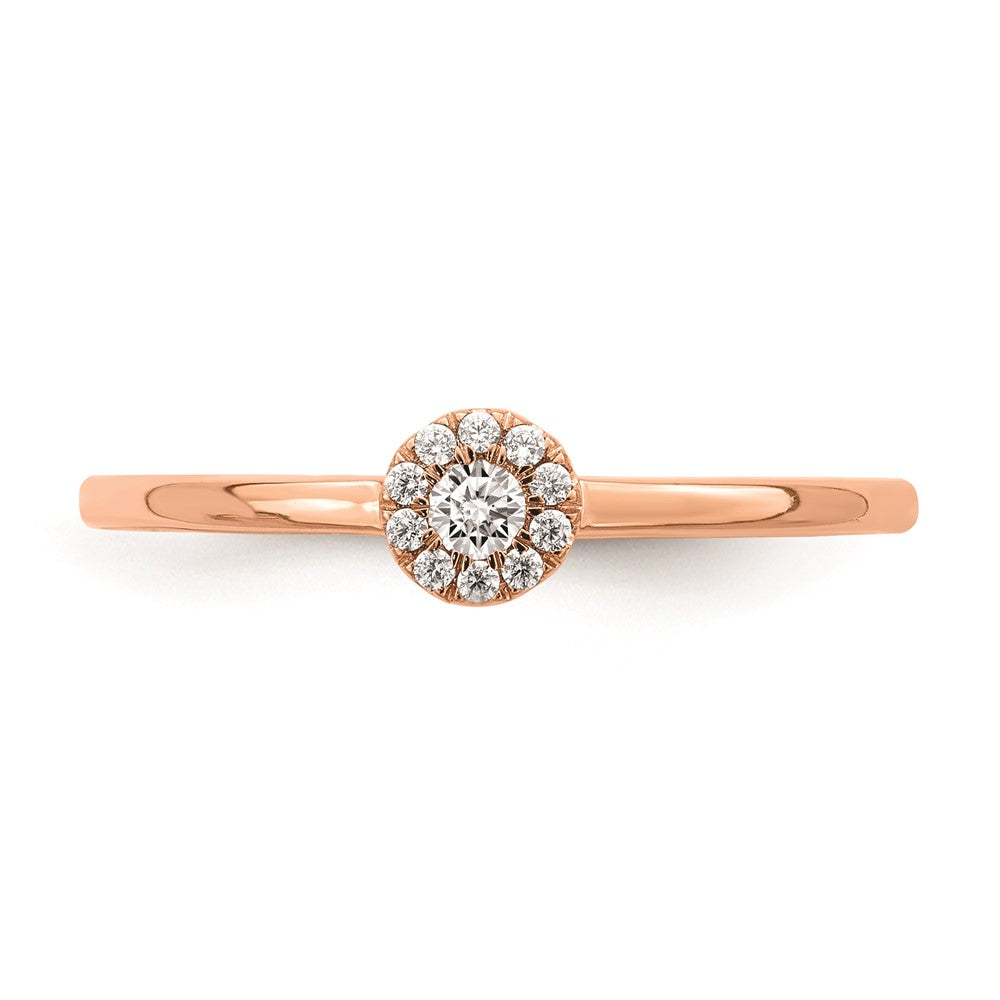 14k Rose Gold Real Diamond Promise Ring