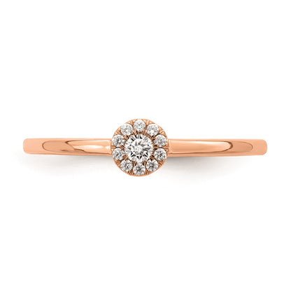 14k Rose Gold Real Diamond Promise Ring