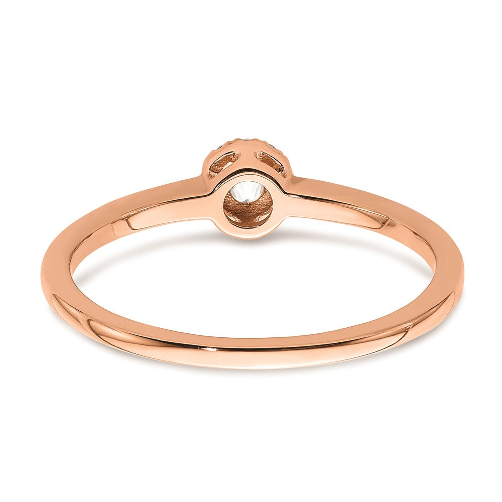 14k Rose Gold Real Diamond Promise Ring