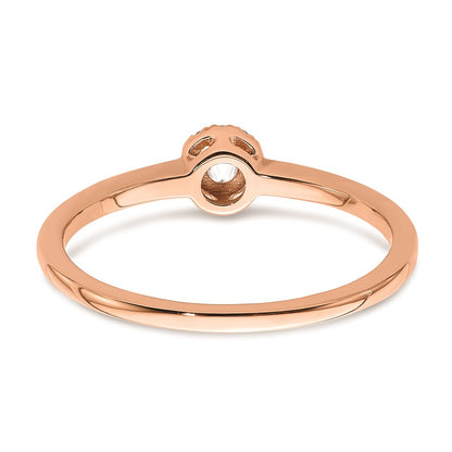 14k Rose Gold Real Diamond Promise Ring