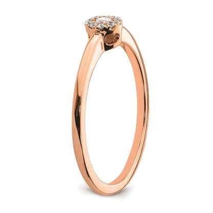 14k Rose Gold Real Diamond Promise Ring