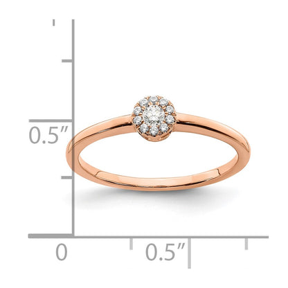 14k Rose Gold Real Diamond Promise Ring