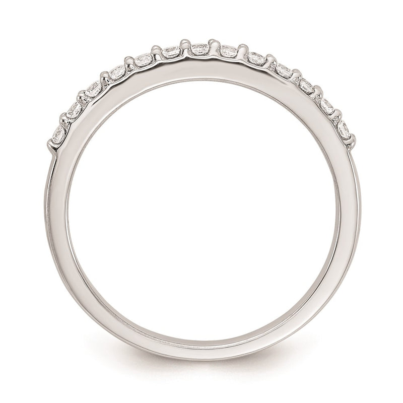 14k White Gold Real Diamond Wedding Band