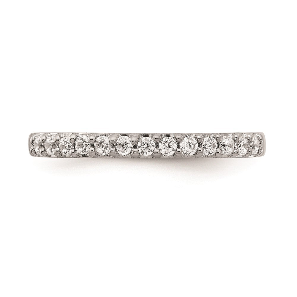 0.26ct. CZ Solid Real 14k White Gold Wedding Wedding Band Ring