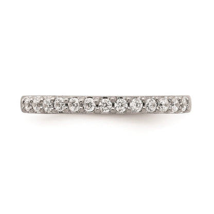 0.26ct. CZ Solid Real 14k White Gold Wedding Wedding Band Ring