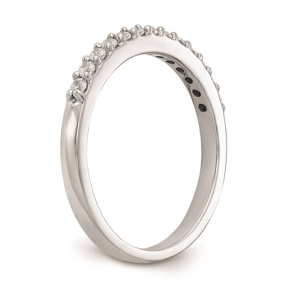 14k White Gold Real Diamond Wedding Band