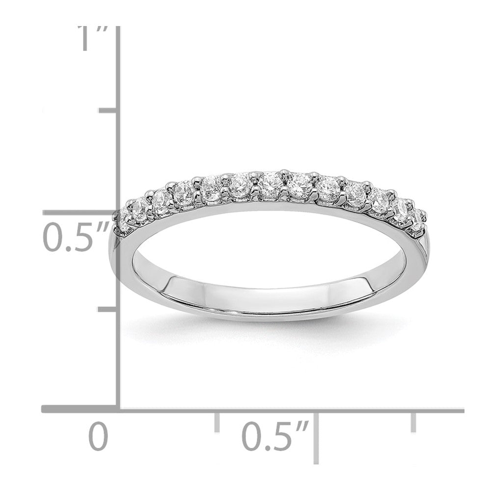 14k White Gold Real Diamond Wedding Band