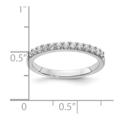 14k White Gold Real Diamond Wedding Band