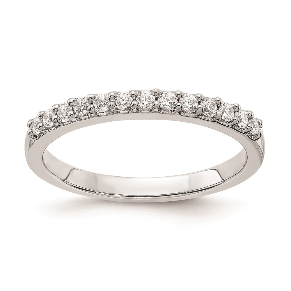 14k White Gold Real Diamond Wedding Band
