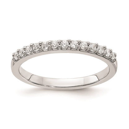 14k White Gold Real Diamond Wedding Band